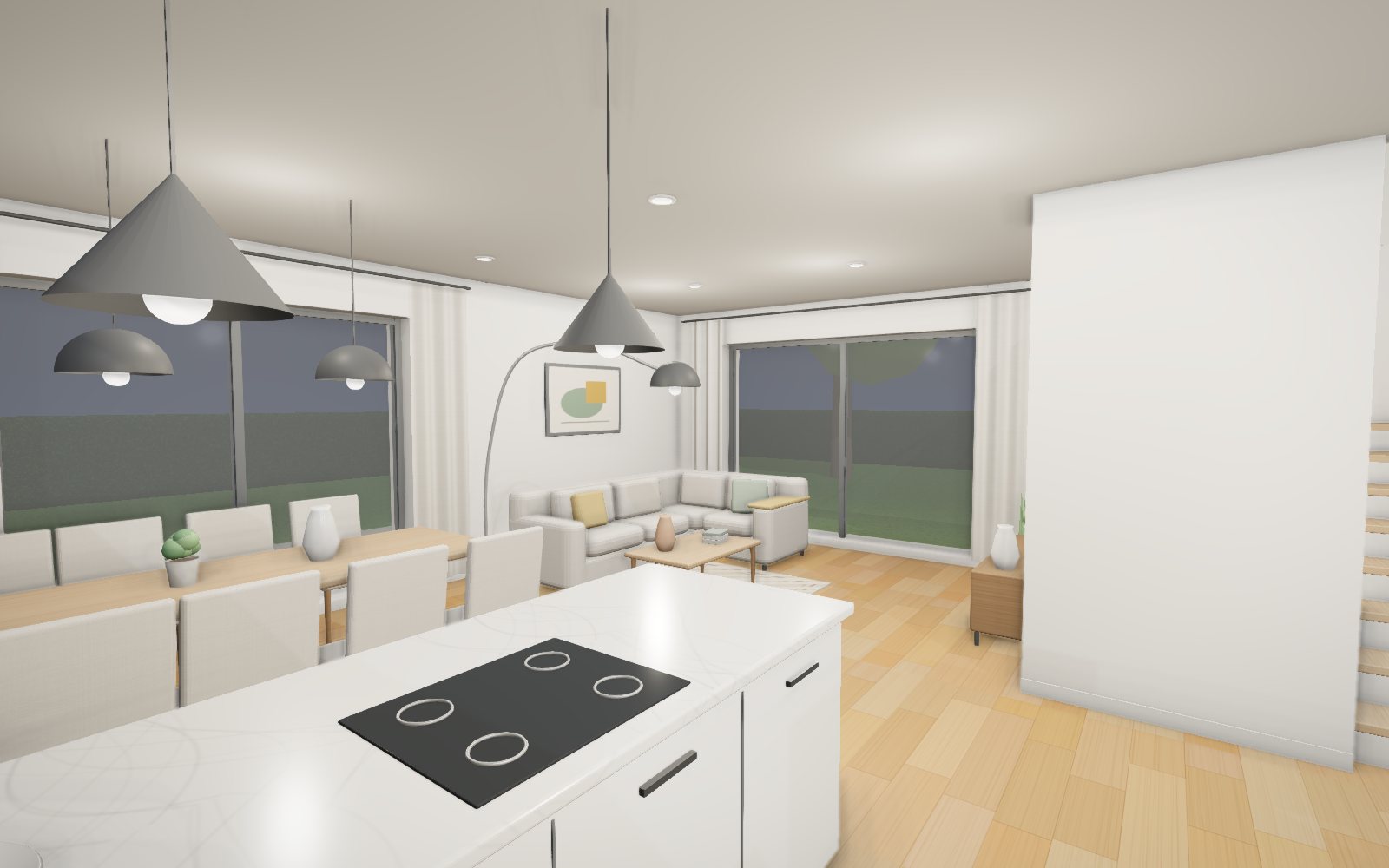 Salon wieczorem